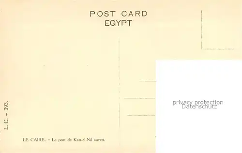 AK / Ansichtskarte Cairo_Egypt Kasr el Nil Bridge Segelboote Cairo Egypt