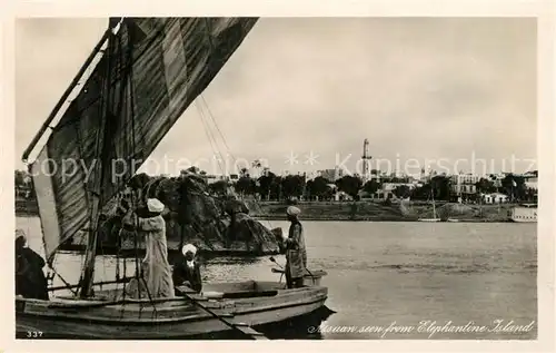 AK / Ansichtskarte Assuan Blick vo Elepantine Island Assuan