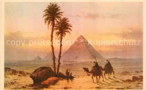AK / Ansichtskarte Gizeh Pyramiden Kamele  Gizeh