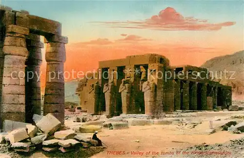 AK / Ansichtskarte Thebes_Aegypten Valley Tombs of the Kings Ramesseum Thebes Aegypten