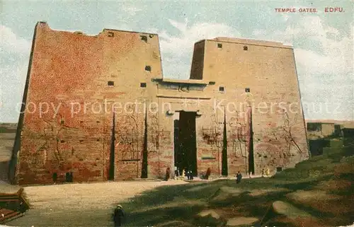 AK / Ansichtskarte Edfu Tempeltore Edfu