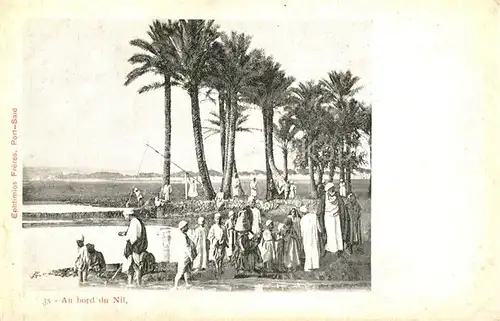 AK / Ansichtskarte Port_Said Ufer Nil Port_Said