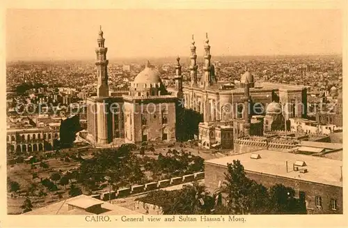 AK / Ansichtskarte Cairo_Egypt Panorama Sultan Hassan Moschee Cairo Egypt