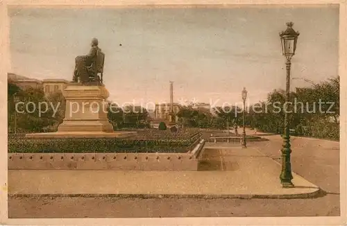 AK / Ansichtskarte Alexandria_Alexandrie_Aegypten Garten Monument Nubar Pacha Alexandria_Alexandrie