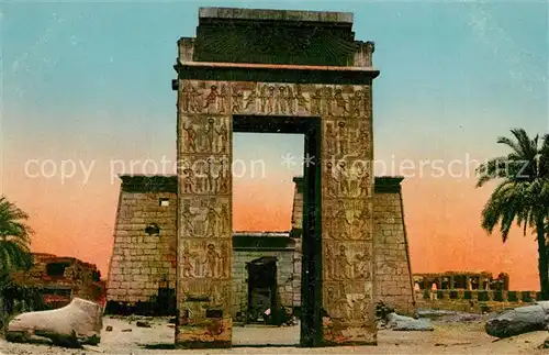 AK / Ansichtskarte Karnak_Egypt Pylon von Ptolemy Evergetes Karnak Egypt