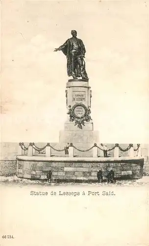 AK / Ansichtskarte Port_Said Statue de Lesseps Port_Said