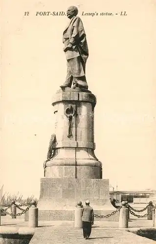 AK / Ansichtskarte Port_Said Lesseps Statue Port_Said