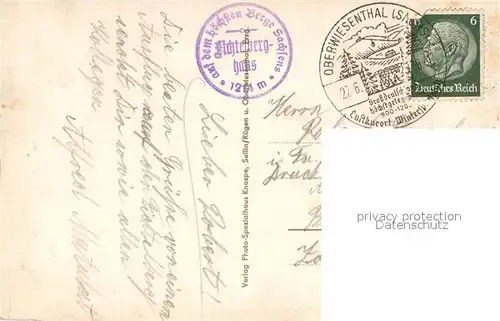 AK / Ansichtskarte Oberwiesenthal_Erzgebirge Schwebebahn Oberwiesenthal Erzgebirge