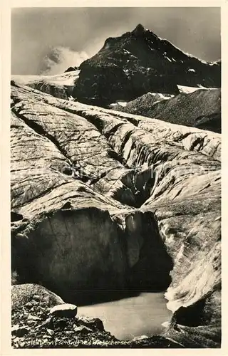 AK / Ansichtskarte Gletscher Silvrettahorn Gletschersee  
