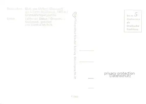 AK / Ansichtskarte Melleck Steinpass Loferer Steinberge Grenze Unken Saalachtal Gasthof Melleck