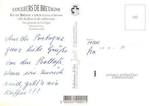 AK / Ansichtskarte Ile de Brehat Ile des Fleurs et des Rochers Roses vue aerienne Ile de Brehat