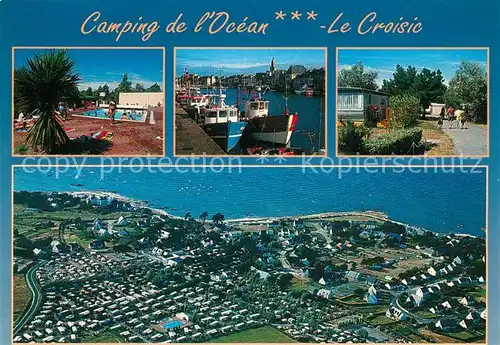 AK / Ansichtskarte Le_Croisic Camping de l Ocean vue aerienne Piscine Port Le_Croisic