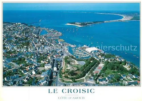 AK / Ansichtskarte Le_Croisic Cote d Amour Port et Pointe de Penbron vue aerienne Le_Croisic