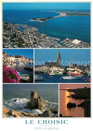 AK / Ansichtskarte Le_Croisic Cote d Amour vue aerienne Le Port Eglise Le_Croisic