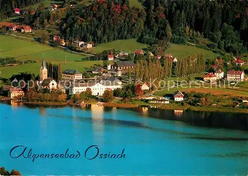 AK / Ansichtskarte Ossiach Alpenseebad Ossiachersee Fliegeraufnahme Ossiach
