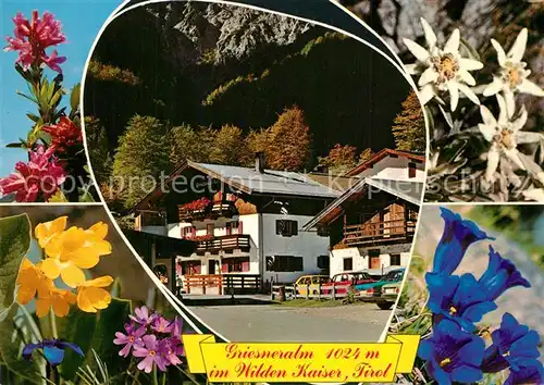 AK / Ansichtskarte Kirchdorf_Tirol Unterkunftshaus Griesneralm Naturschutzgebiet Wilder Kaiser Alpenflora Kirchdorf Tirol