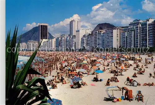 AK / Ansichtskarte Rio_de_Janeiro Praia de Copacabana Beach Rio_de_Janeiro
