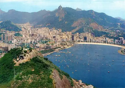 AK / Ansichtskarte Rio_de_Janeiro Morro da Urca com Botafogo ao fundo Urca mountain Rio_de_Janeiro