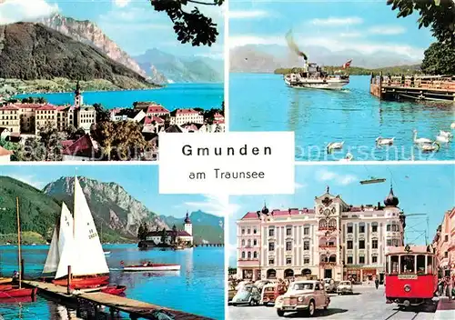 AK / Ansichtskarte Gmunden_Salzkammergut Traunseepartien Schloss Gmunden Salzkammergut
