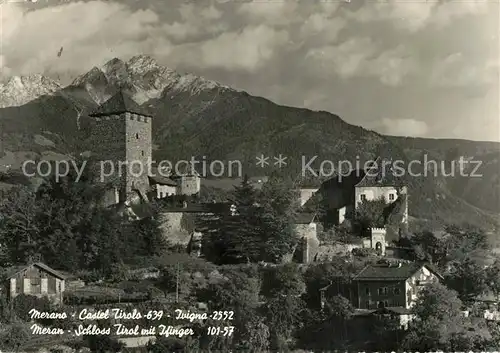 AK / Ansichtskarte Meran_Merano Schloss Tirol mit Ifinger Meran Merano