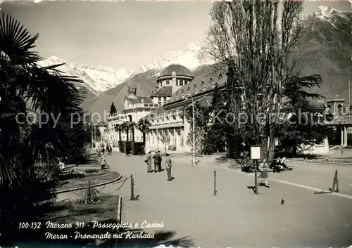 AK / Ansichtskarte Meran_Merano Promenade mit Kurhaus Meran Merano