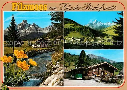 AK / Ansichtskarte Filzmoos mit Bischofsmuetze Gasthaus Panorama Filzmoos