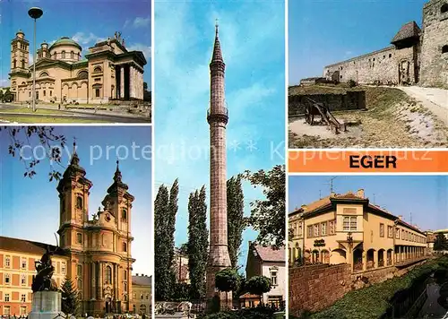 AK / Ansichtskarte Eger_Cheb_Tschechien Schloss Stadtmauer Minarett 