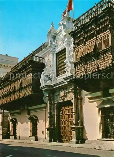 AK / Ansichtskarte Lima_Peru Palacio de Torre Tagle Lima_Peru