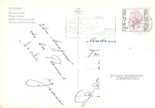 AK / Ansichtskarte De_Panne Strand en dijk De_Panne