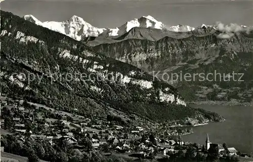 AK / Ansichtskarte Sigriswil Panorma Eiger Moench Jungfrau Gletscherhorn  Sigriswil
