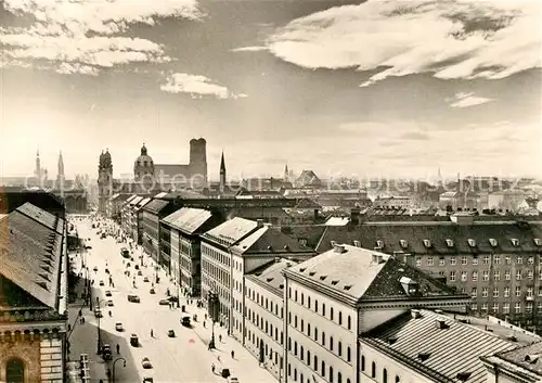 AK / Ansichtskarte Muenchen Foehn ueber der Stadt Ludwigstrasse Muenchen