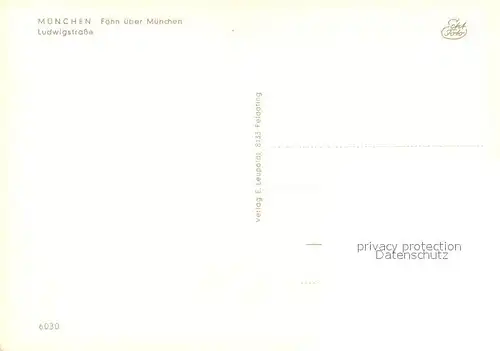 AK / Ansichtskarte Muenchen Foehn ueber der Stadt Ludwigstrasse Muenchen