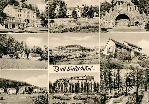 AK / Ansichtskarte Bad_Salzschlirf Haus Kurpark Cafe Marienlust Villenviertel Mariengrotte Cafe Sonnenkanzel Golfplatz Badehof Kuranlagen Bad_Salzschlirf