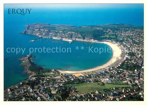 AK / Ansichtskarte Erquy Plage du Bourg Pointe de la Houssaye Cap d Erquy vue aerienne Erquy