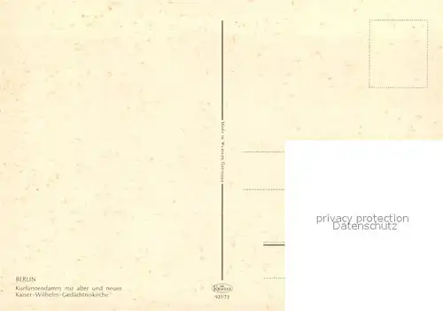 AK / Ansichtskarte Berlin Kurfuerstendamm mit alter und neuer Kaiser Wilhelm Gedaechtniskirche Berlin