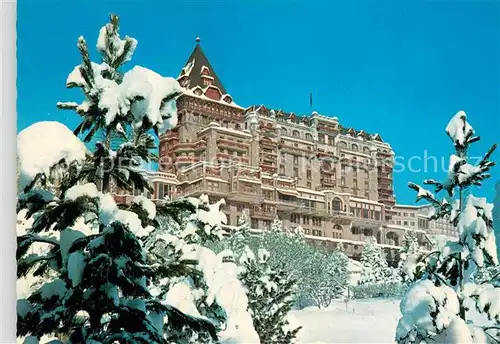 AK / Ansichtskarte St_Moritz_GR Hotel Palace im Winter St_Moritz_GR