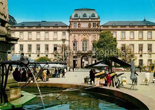 AK / Ansichtskarte Darmstadt Schloss Brunnen Markt Tor zu Odenwald und Bergstrasse Darmstadt