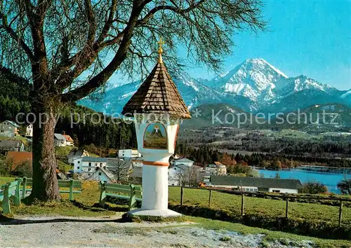 AK / Ansichtskarte Faak_am_See_Finkenstein Bildstock Blick zum Mittagskogel Karawanken Faak_am_See_Finkenstein