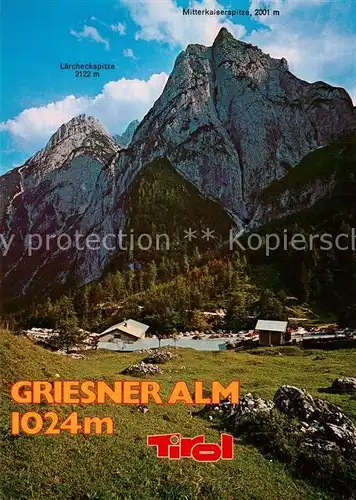 AK / Ansichtskarte Kirchdorf_Tirol Unterkunftshaus Alpengasthaus Griesneralm am Wilden Kaiser Kaisergebirge Kirchdorf Tirol