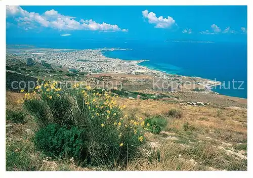 AK / Ansichtskarte Trapani Panorama sullo sfondo le Isole Egadi Trapani