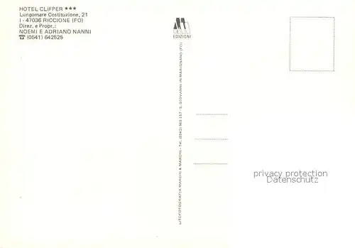 AK / Ansichtskarte Riccione Hotel Clipper Restaurant Terrasse Rezeption Riccione