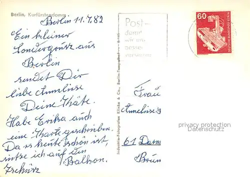 AK / Ansichtskarte Berlin Kurfuerstendamm Kaiser Wilhelm Gedaechtniskirche Berlin