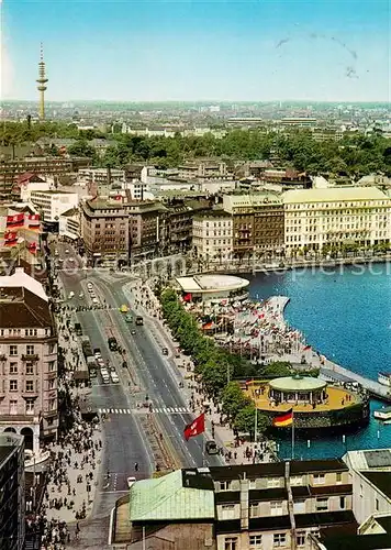 AK / Ansichtskarte Hamburg Jungfernstieg mit Fernsehturm Hamburg