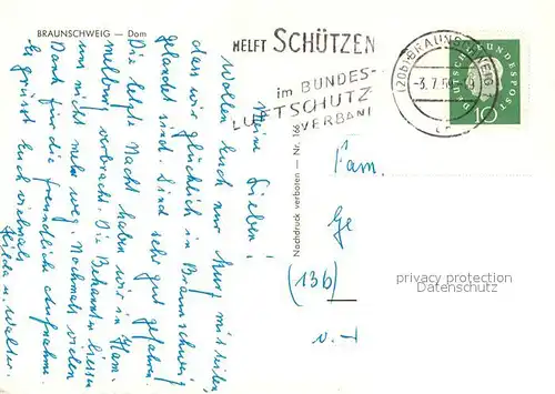 AK / Ansichtskarte Braunschweig Dom Braunschweig