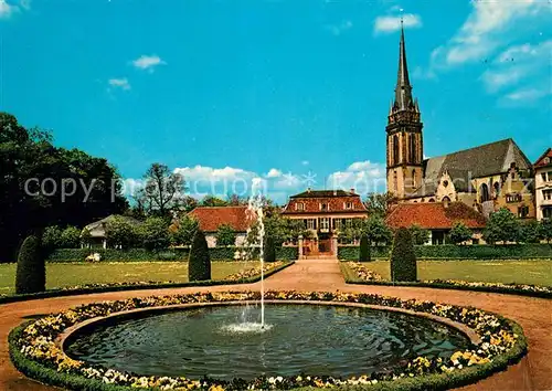 AK / Ansichtskarte Darmstadt Prinz Georg Garten Porzellanschloesschen Elisabethen Kirche Darmstadt