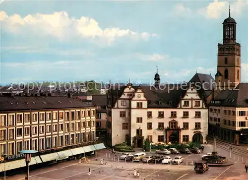 AK / Ansichtskarte Darmstadt Marktplatz mit Rathaus und Stadtkirche Darmstadt