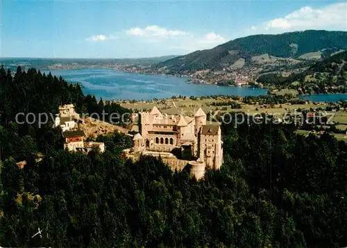 AK / Ansichtskarte Tegernsee Landschaftspanorama mit Ringbergschloss Fliegeraufnahme Tegernsee