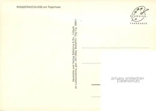 AK / Ansichtskarte Tegernsee Landschaftspanorama mit Ringbergschloss Fliegeraufnahme Tegernsee