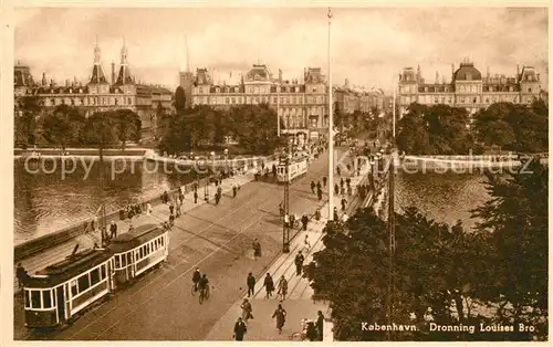 AK / Ansichtskarte Strassenbahn Kobenhavn Dronning Louises Bro 