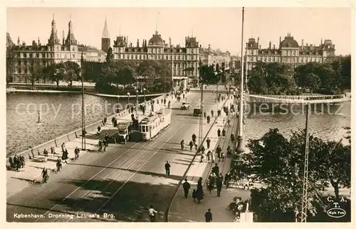 AK / Ansichtskarte Strassenbahn Kobenhavn Dronning Louise s Bro 
